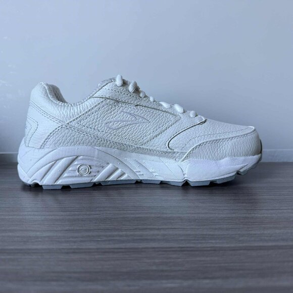 Brooks Women's Addiction Walker Lace-Up Shoes White Leather Size 6 Wide 2E $132 - Picture 7 of 12
